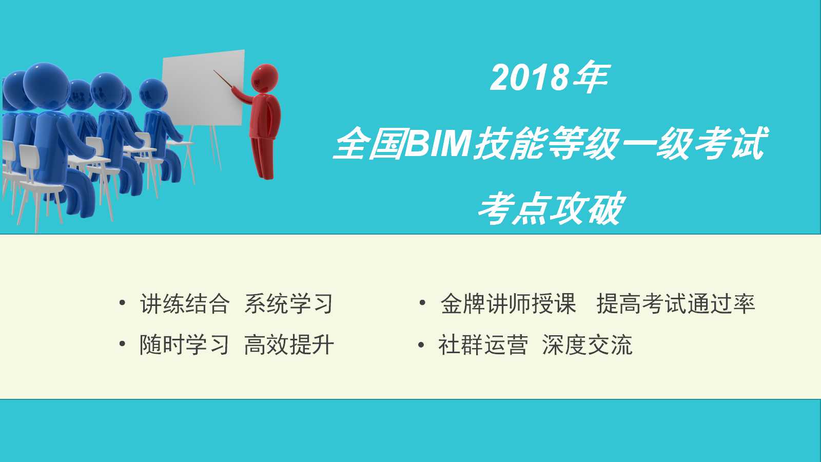 全国BIM技能等级一级考试考点攻破